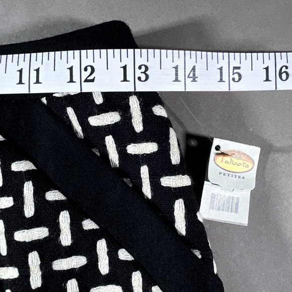 NWT Talbots Pencil Skirt Wool Black White Patterned Pockets Lined Size 2 - Picture 10 of 14